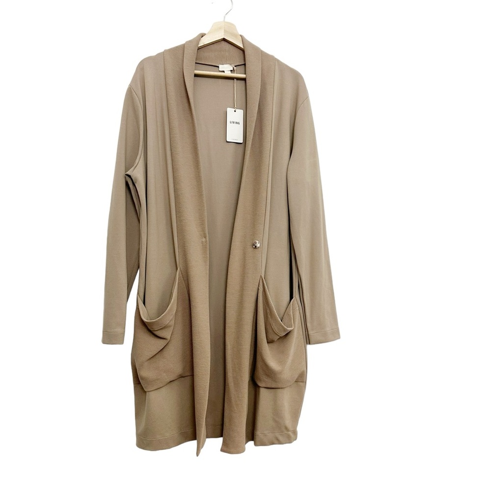 NWT Hanro Pure Comfort Long Cardigan in Tan  Size L - Picture 7 of 16